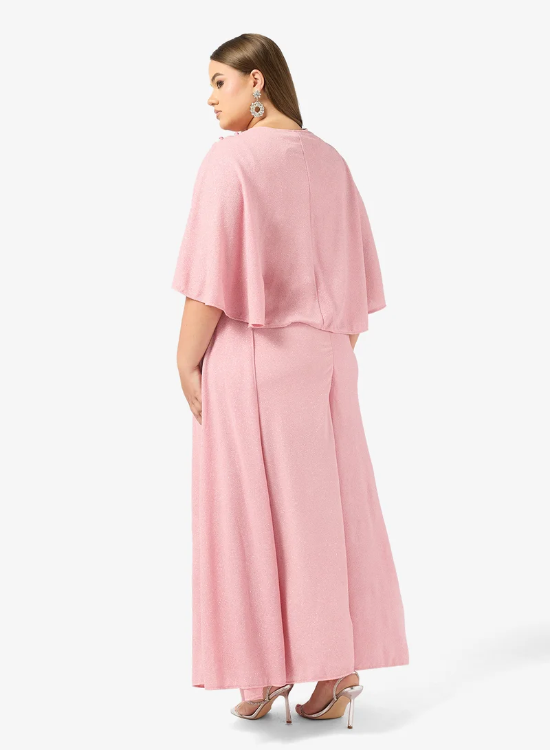 خزانة A-line Dress With Cape Sleeves